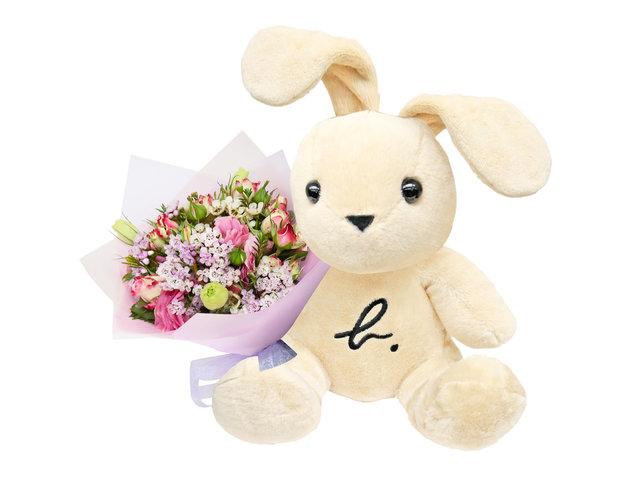 Florist Gift Set - agnès b. Lapin Plush With Flower Bouquet A16 - VAB0213B1b Photo