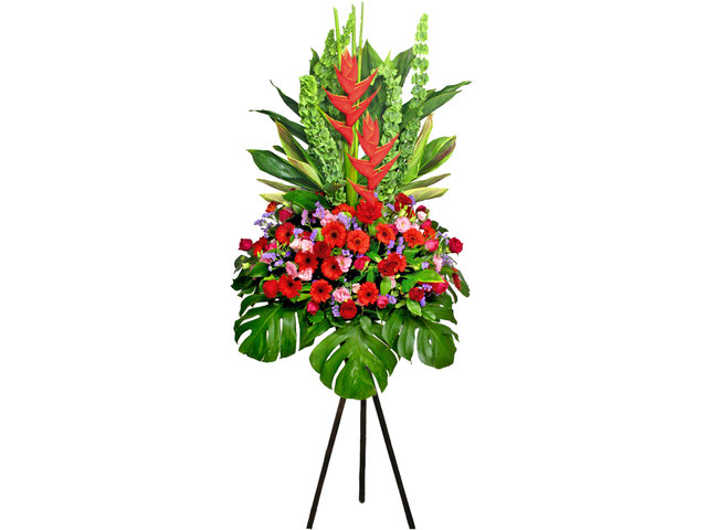 Flower Basket Stand - Red Star Flower Basket - P16417 Photo